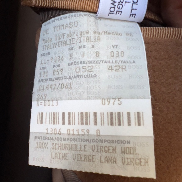 Hugo Boss De Tomaso Vintage Brown Wool Over Coat, Made in Italy, Size 42R - Picture 12 of 16